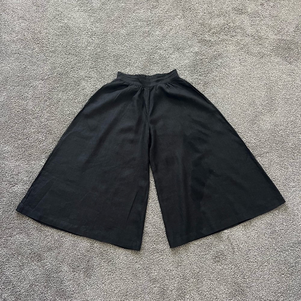 Linenfox Black Linen Clementine Palazzo pants size S-M NEW notperfectlinen